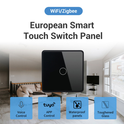 Glomarket Akıllı AB/İngiltere 1-4Gang Duvar Değiştiricisi WIFI/Zigbee Cam Panel Işık Değiştiricisi Google Alexa ile Tuya Akıllı Değiştiricisi