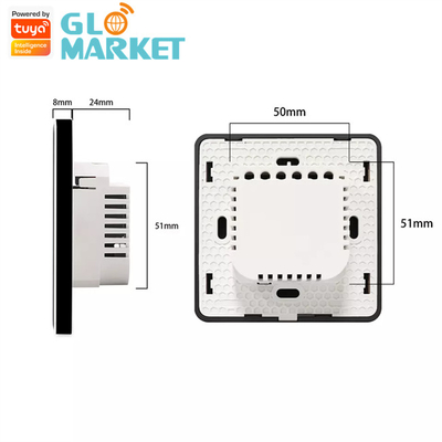 Glomarket Tuya Akıllı Cam Dokunma Düğmesi Wifi Akıllı Kazan Değiştiricisi Alexa Ses Kontrolü AB Standart Su Isıtma Değiştiricisi