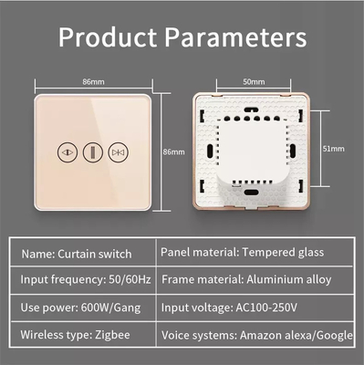 Akıllı Perde Değiştiricisi WiFi/Zigbee Ses Kontrolü Google Asistan Akıllı AB Standart Dokunmatik Ekran Değiştiricisi APP Garaj Kapısı Değiştiricisi