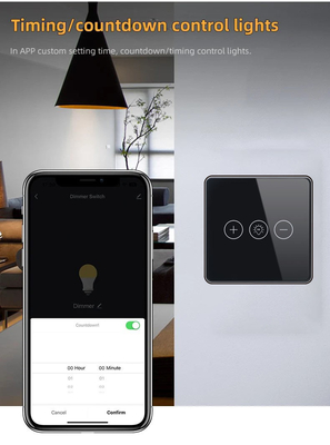 Glomarket Tuya Wifi Akıllı Anahtar Kablosuz Cam Kristal Panel Dokunmatik Duvar Akıllı Anahtar Akıllı Ev Için Dimmer Wi-fi Işık