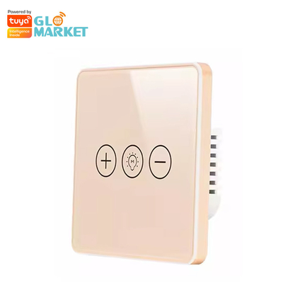 Glomarket Tuya Wifi Akıllı Anahtar Kablosuz Cam Kristal Panel Dokunmatik Duvar Akıllı Anahtar Akıllı Ev Için Dimmer Wi-fi Işık