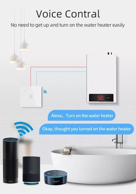 Glomarket Akıllı Ev Uzaktan Sesli Kontrol Dokunmatik Panel Su Isıtması Değiştiricisi Tuya Kablosuz Wifi Kazan Değiştiricisi