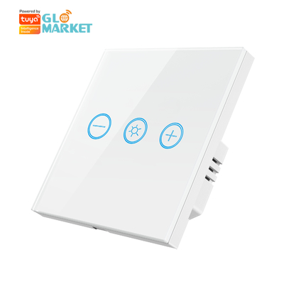 Glomarket Cam Dokunmatik Panel Tuya Wifi ampul Kablosuz Uzaktan Düzenlenebilir Işık Dimmer Dokunmatik Değiştirici Akıllı ampuller için