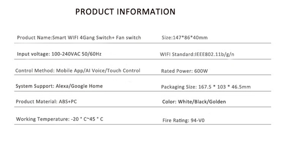 Glomarket Tuya Akıllı Duvar Dokunmatik Değiştiricisi Cam Panel Elektrikli Işık Ve Fan Değiştiricisi Akıllı Yaşam Alexa Ses Kontrolü
