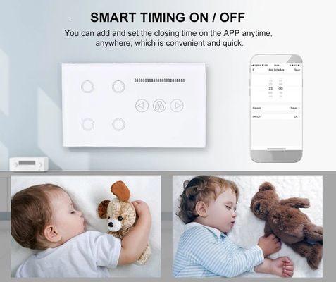 Glomarket Tuya Akıllı Duvar Dokunmatik Değiştiricisi Cam Panel Elektrikli Işık Ve Fan Değiştiricisi Akıllı Yaşam Alexa Ses Kontrolü