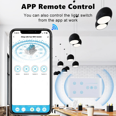 Glomarket Tuya Akıllı Duvar Dokunmatik Değiştiricisi Cam Panel Elektrikli Işık Ve Fan Değiştiricisi Akıllı Yaşam Alexa Ses Kontrolü