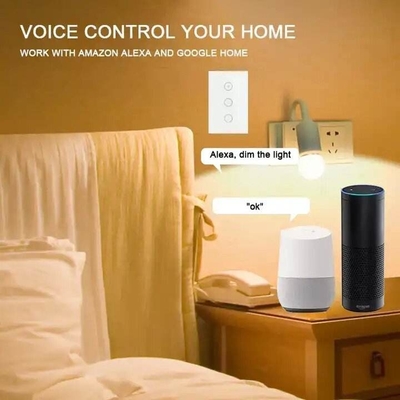 Glomarket Dijital Akıllı Değiştirici Işık Wifi Dimmer Kablosuz Cam Dokunmatik Duvar Işık Değiştirici Panel Tuya Alexa ile uzaktan kumanda