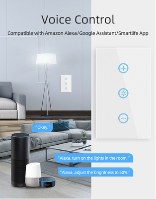 Glomarket ABD Standart Dimmer Kablosuz Değiştirme Elektrikli Akıllı Değiştirme Akıllı Duvar Dimmer Işık Değiştirme Akıllı Ev Otomasyon