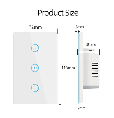 Glomarket ABD Standart Dimmer Kablosuz Değiştirme Elektrikli Akıllı Değiştirme Akıllı Duvar Dimmer Işık Değiştirme Akıllı Ev Otomasyon