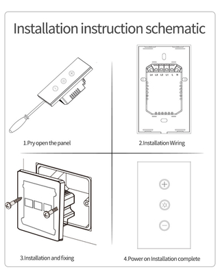 Glomarket ABD Standart Dimmer Kablosuz Değiştirme Elektrikli Akıllı Değiştirme Akıllı Duvar Dimmer Işık Değiştirme Akıllı Ev Otomasyon