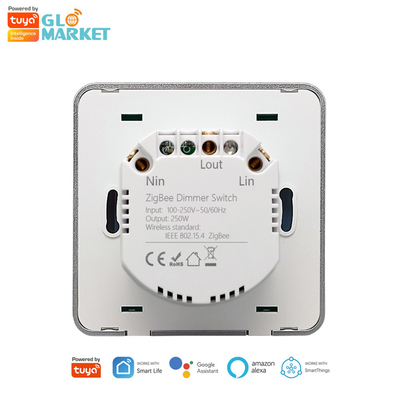 Glomarket Akıllı Ev Dimmer Değiştiricisi Tuya Zigbee Ses Kontrolü Düğme Dimming Dijital Ekranla Parlaklığı Düzenle