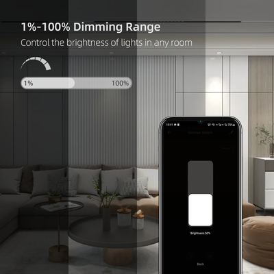 Glomarket Akıllı Ev Dimmer Değiştiricisi Tuya Zigbee Ses Kontrolü Düğme Dimming Dijital Ekranla Parlaklığı Düzenle