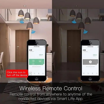 Glomarket Wifi Tuya/Smart Life App Uzaktan Kumanda Akıllı Devre Koruyucusu Relay Cihaz Kapatıcı Enerji Meter