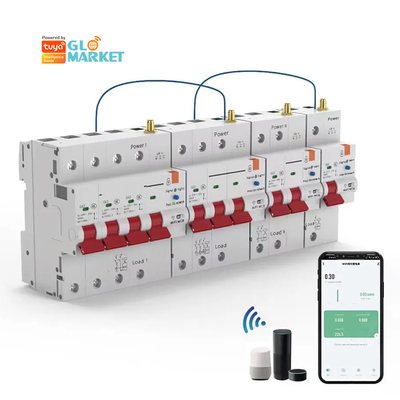 Glomarket Wifi devre kesici Akıllı anahtar Tuya Akıllı 1p 2p 3p 4p Akıllı Ev Sistemi Elektrikli devre 4P MCB Akıllı kesici