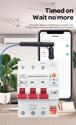 Glomarket Wifi devre kesici Akıllı anahtar Tuya Akıllı 1p 2p 3p 4p Akıllı Ev Sistemi Elektrikli devre 4P MCB Akıllı kesici