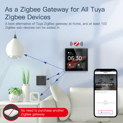 Glomarket Tuya Akıllı 4 Inç Çok Fonksiyonlu Dokunmatik Ekran Kontrol Paneli Alexa Ses Zigbee Merkezi Kontrol