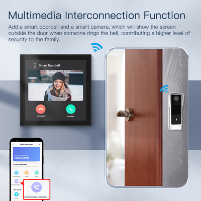 Glomarket Tuya Akıllı 4 Inç Çok Fonksiyonlu Dokunmatik Ekran Kontrol Paneli Alexa Ses Zigbee Merkezi Kontrol