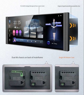 Glomarket 12 inç çok fonksiyonel müzik sunucusu dokunmatik ekran Zigbee geçit duvar merkezi kontrol paneli Akıllı sahneler için anahtar