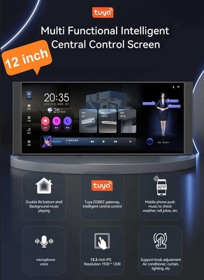 Glomarket 12 inç çok fonksiyonel müzik sunucusu dokunmatik ekran Zigbee geçit duvar merkezi kontrol paneli Akıllı sahneler için anahtar