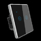 Metal Çerçeve Tuya Akıllı Anahtar 600W 2 Gang Dokunmatik Dimmer Uygulaması Ses Kontrolü