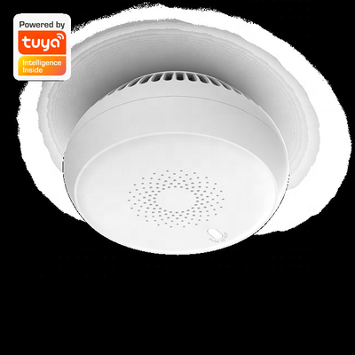 Plastik Kapak Akıllı Alarm Duman Zigbee Dedektörü Tuya App Kontrol Ev Sensörü