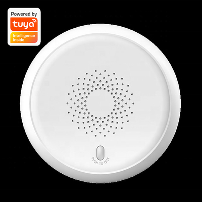 Plastik Kapak Akıllı Alarm Duman Zigbee Dedektörü Tuya App Kontrol Ev Sensörü
